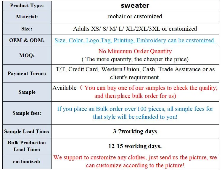 Mohair Sweater Jacquard Pattern Knitwear Crew Neck Long Sleeve Garment for Men