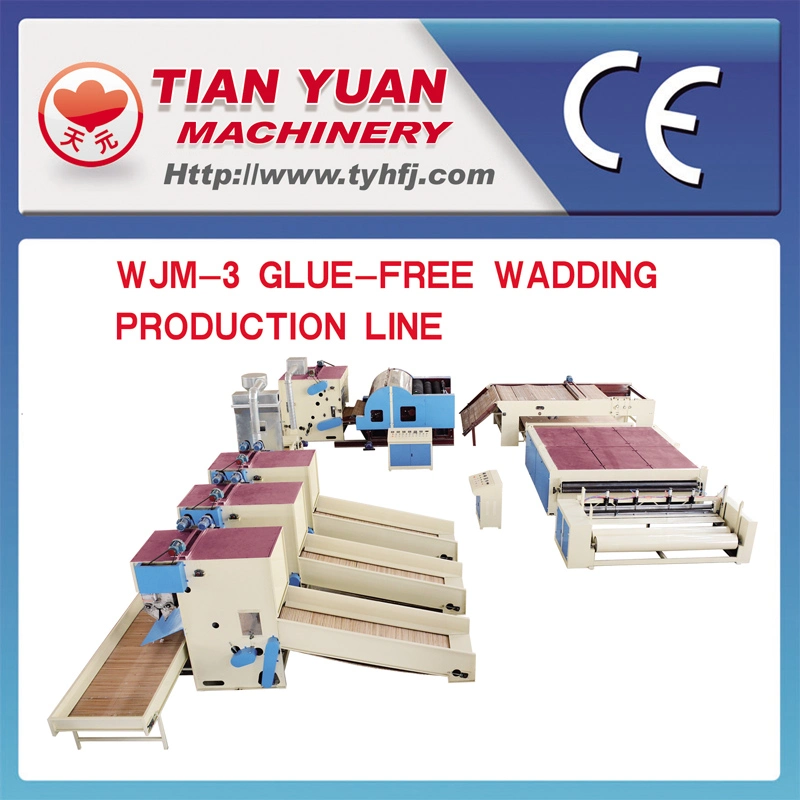 Non-Woven Carding Mattress Wadding Felt Fabric Polyester Fiber Cashmere Wool Quilt Thermo Bonded Glue Free Drying Oven Production Line Making Machine