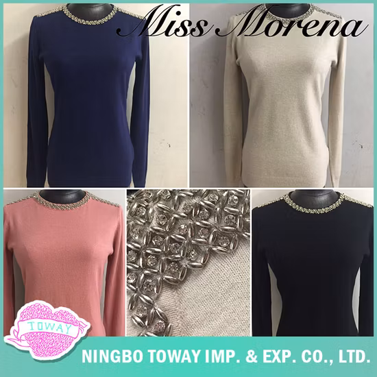 Venda quente inferior beading rosa senhoras moda feminina malhas online